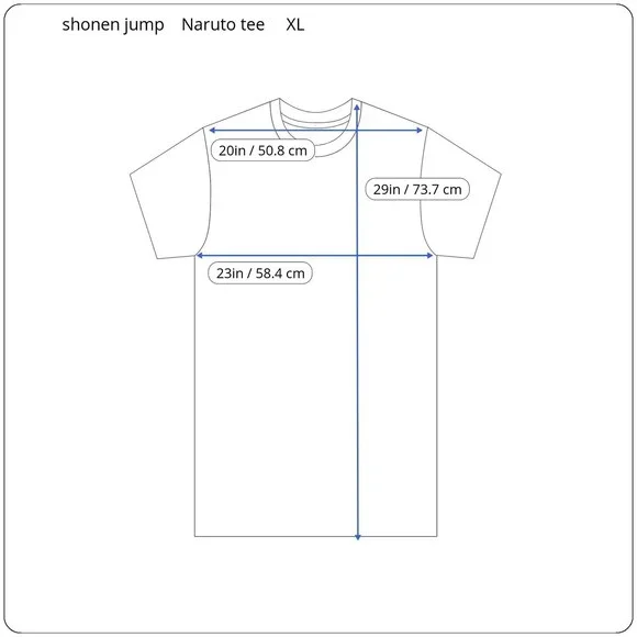 Naruto Uzumaki T Shirt Shonen Jump Mega Print Anime Cartoon Manga Y2K 2002 XL